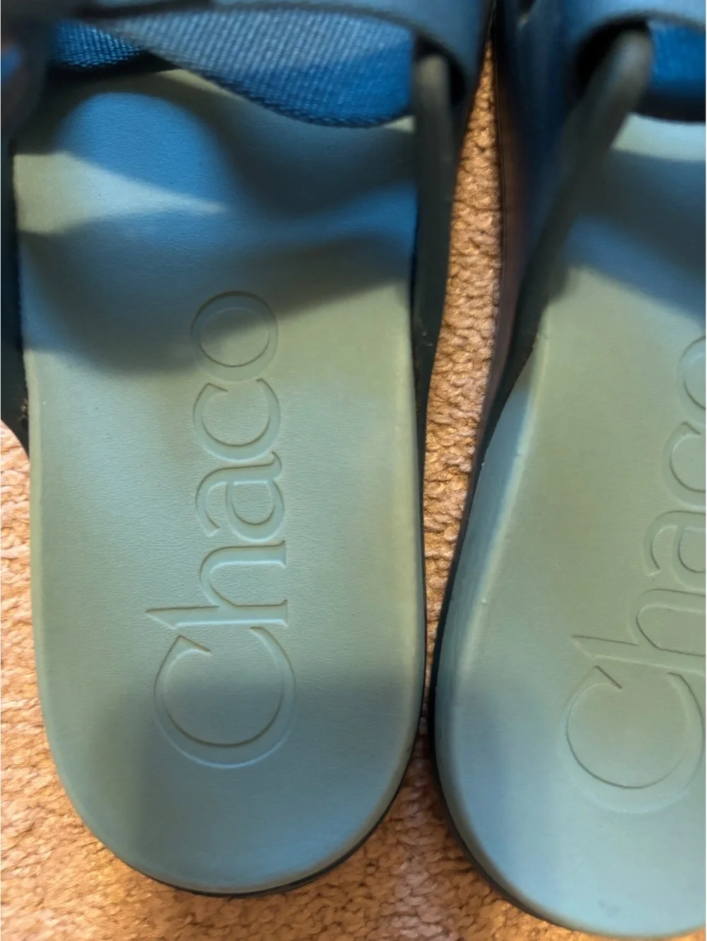 Chaco blue slide flip flop active women's size 9